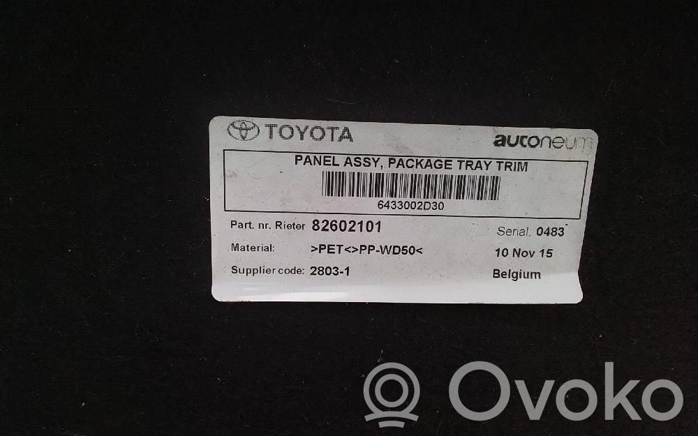 Toyota Auris E180 Bandeja del maletero 