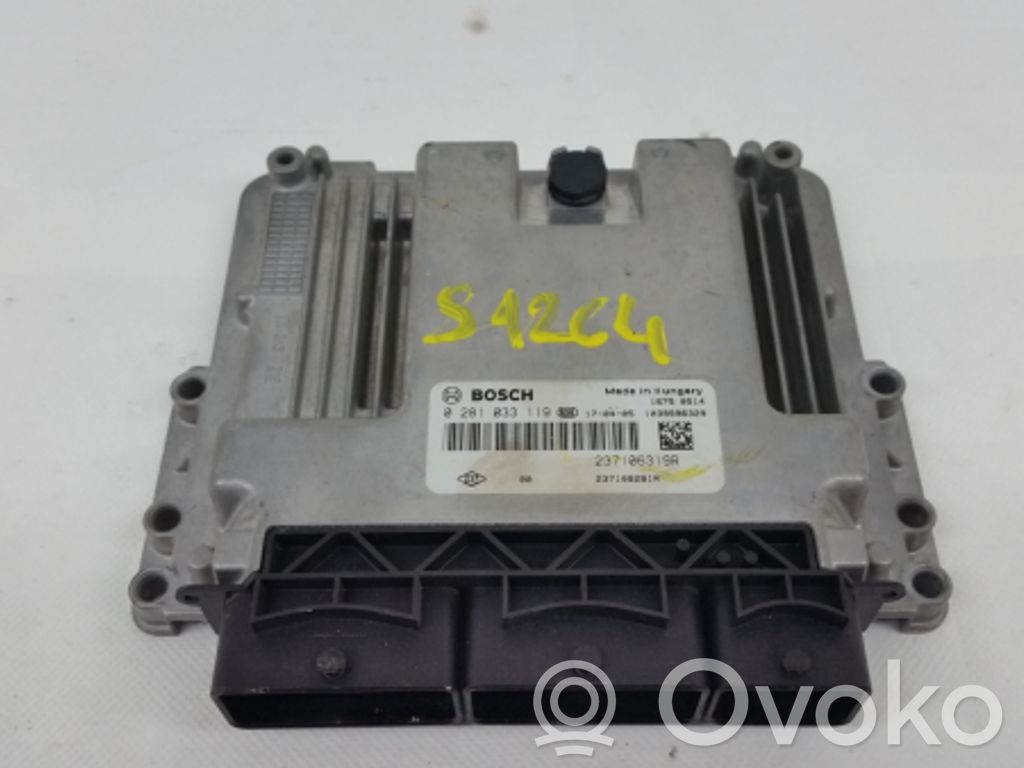 Moottorin ohjainlaite/moduuli   0281033119,1039S96329,237106319R,237108281R
