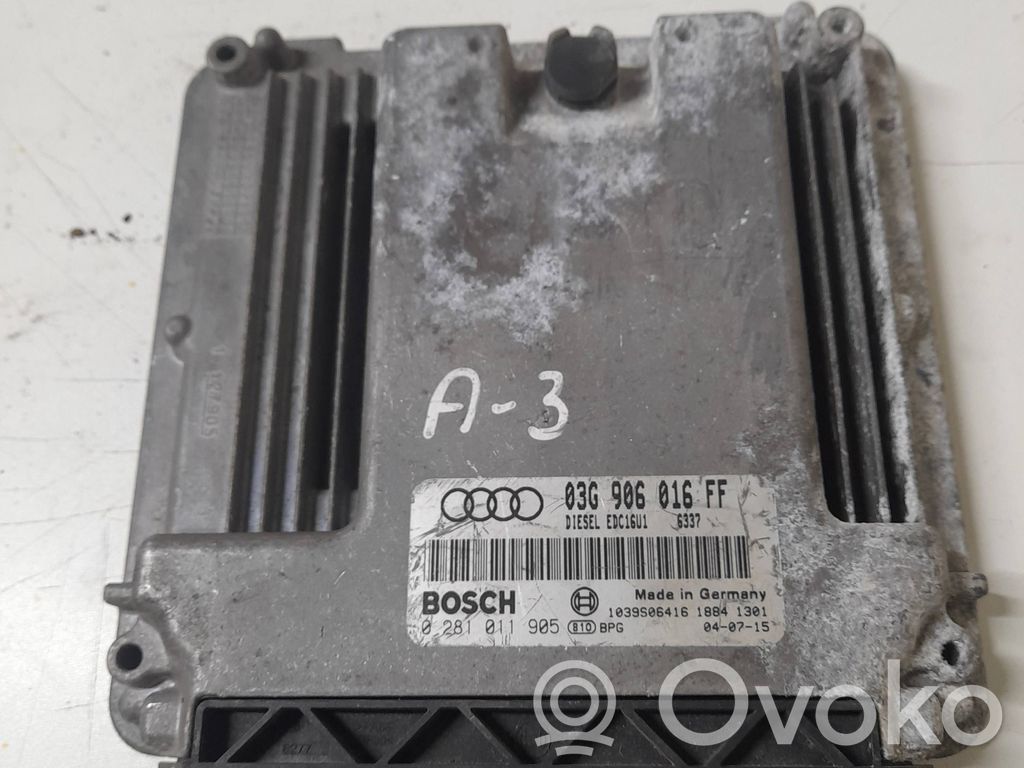 Audi A3 S3 A3 Sportback 8P Engine control unit/module 