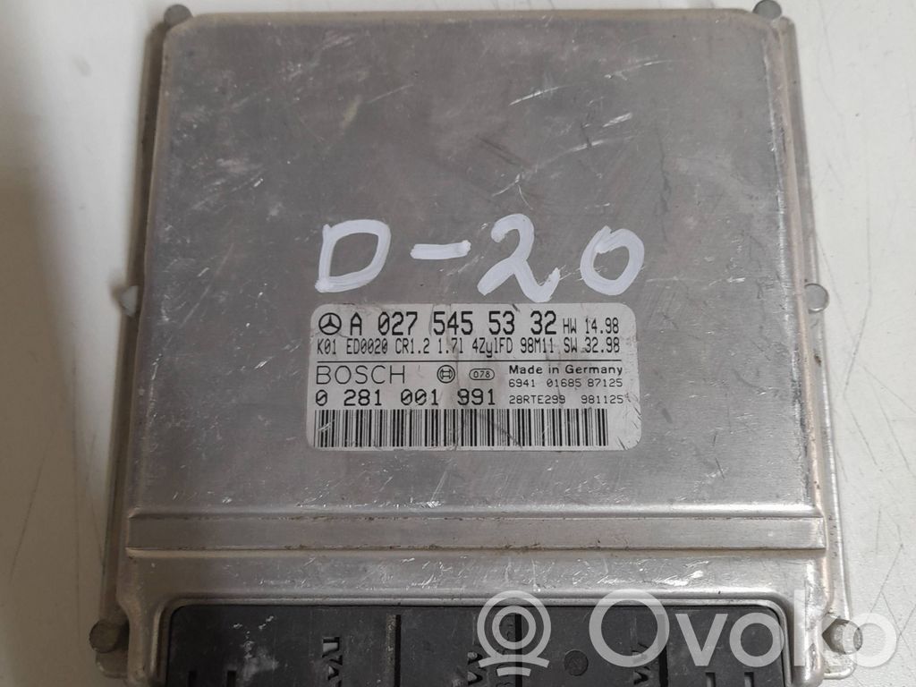 Mercedes-Benz A W168 Unitate/modul de control motor 