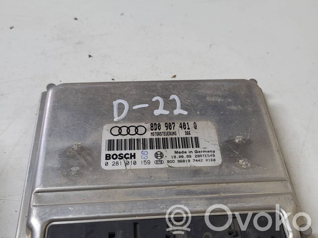 Engine control unit/module   8D0907401Q,28RTE549,0281010159