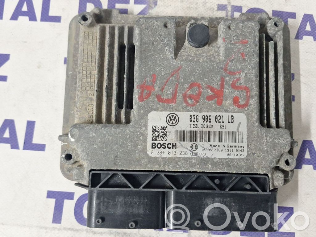 Engine control unit/module   03G906021LB,0281013238,1039S17180