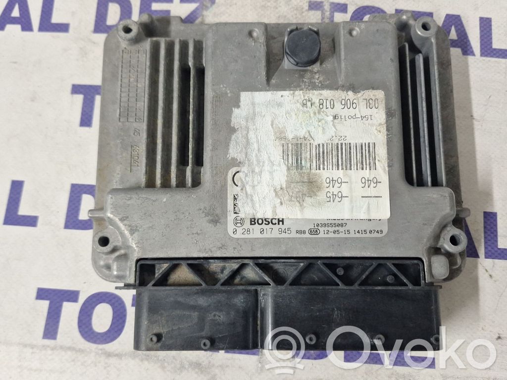 Engine control unit/module   0281017945,1039S55087,8T0906780