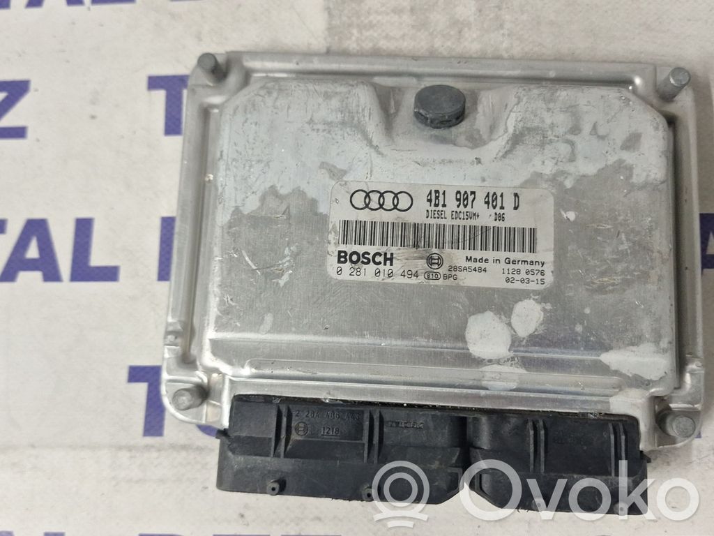 Engine control unit/module   4B1907401D,0281010494