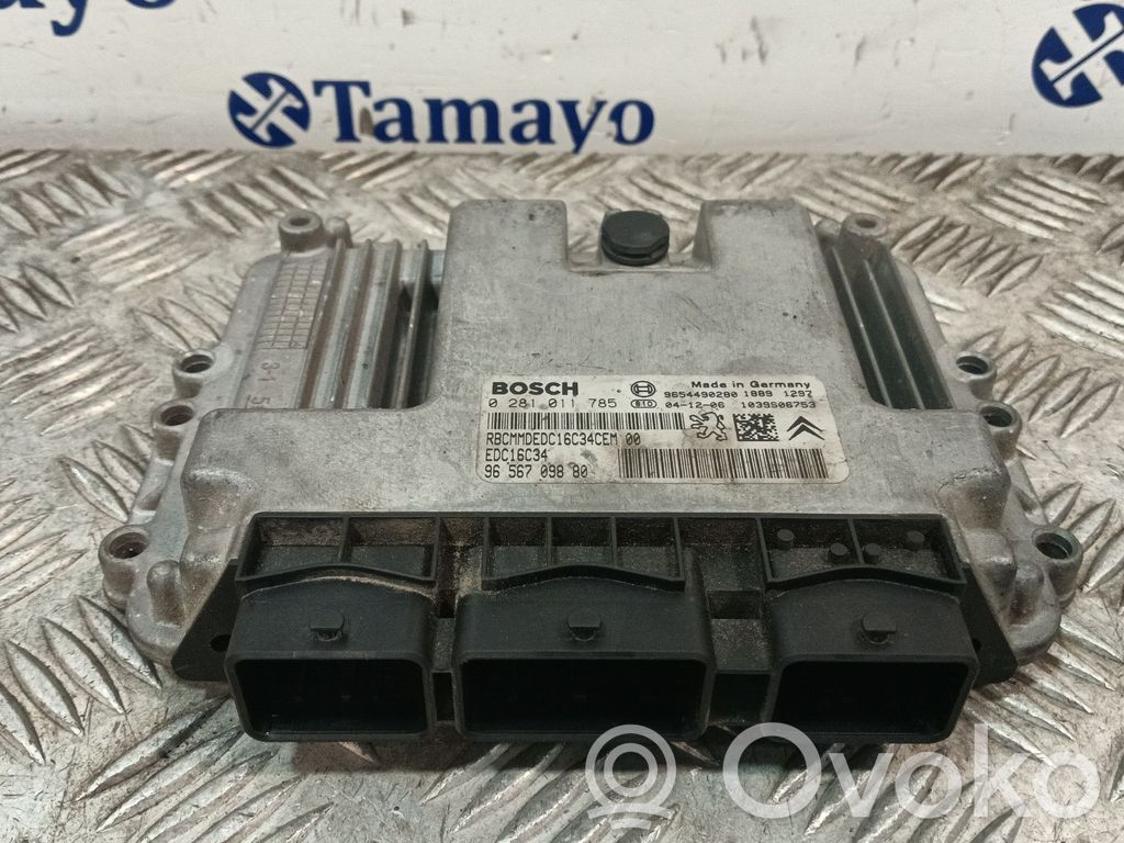 Engine control unit/module   0281011785,9656709880
