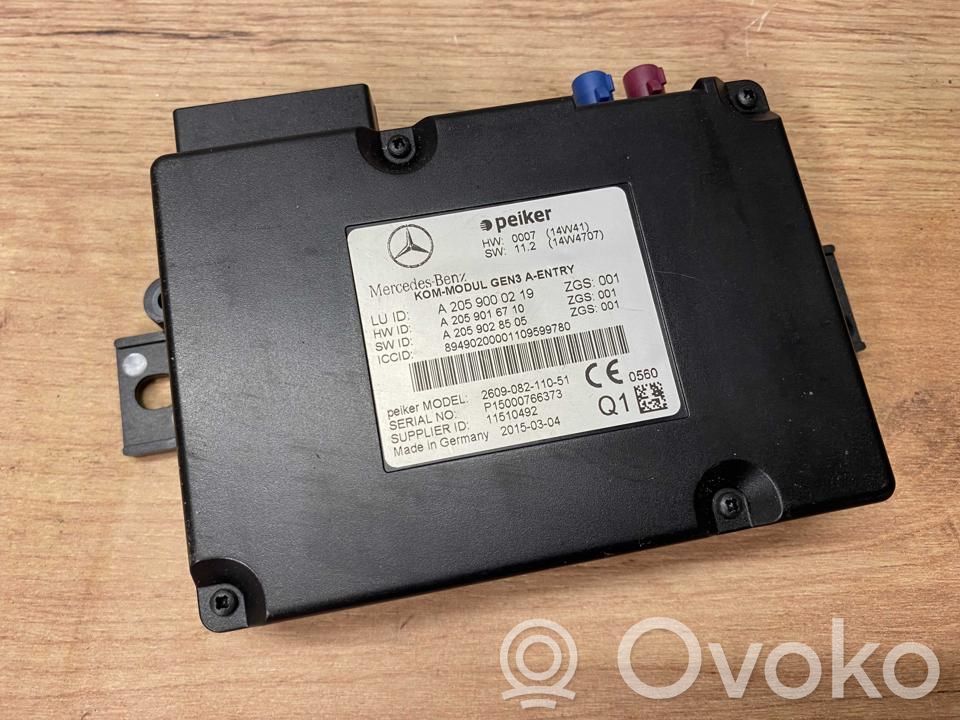Mercedes-Benz C W205 Unidad de control/módulo de bluetooth 