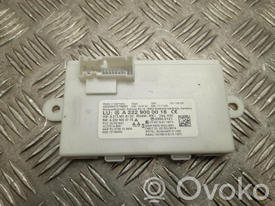 Mercedes-Benz E W238 Unidad de control/módulo del control remoto