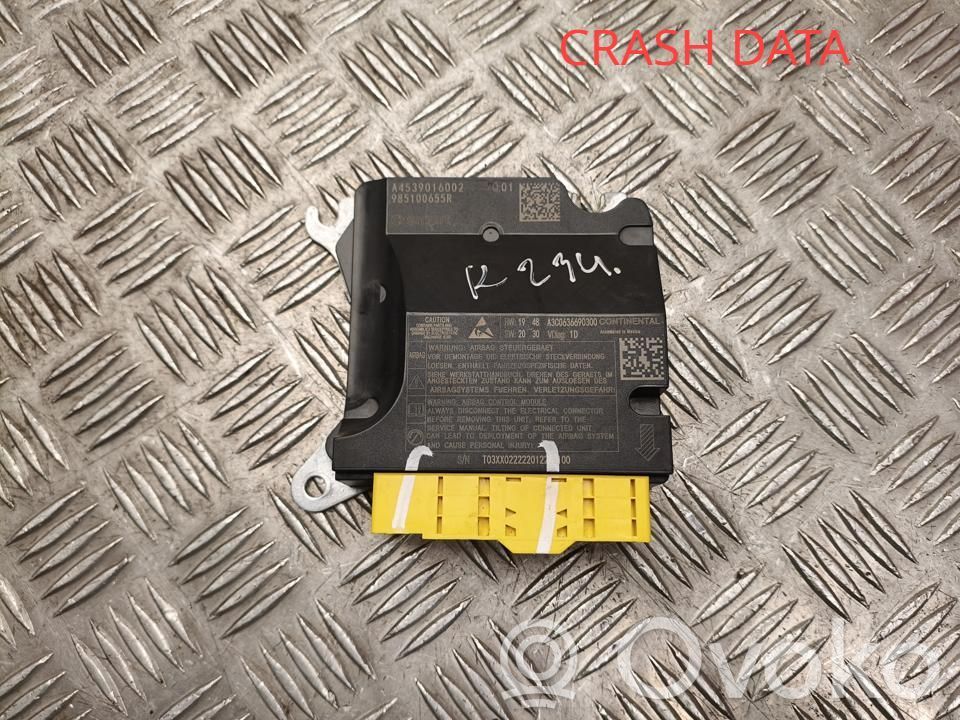 Smart ForFour II W453 Unitate/modul de comandă airbaguri 