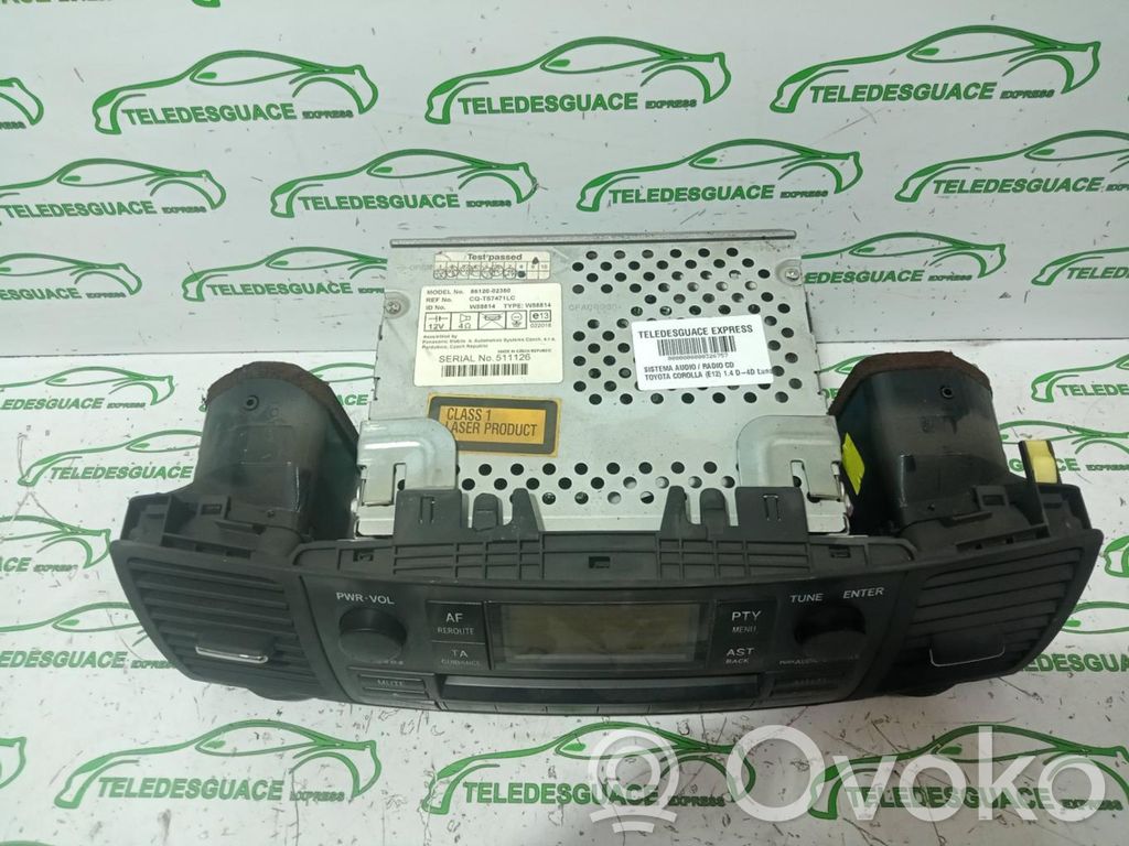 Toyota Corolla E120 E130 Unité principale radio / CD / DVD / GPS 