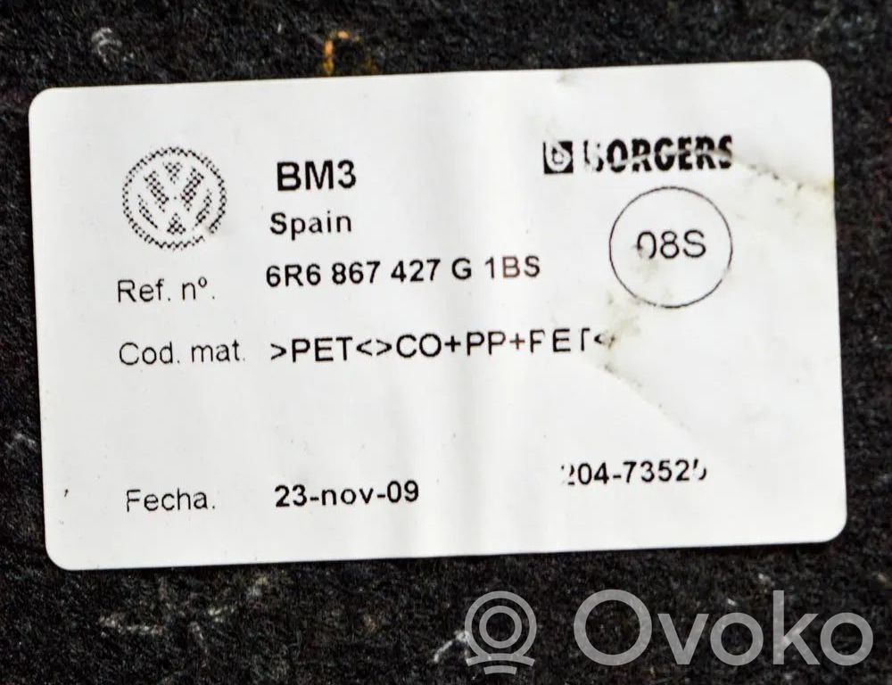 Volkswagen Polo V 6R Inne elementy wykończenia bagażnika 
