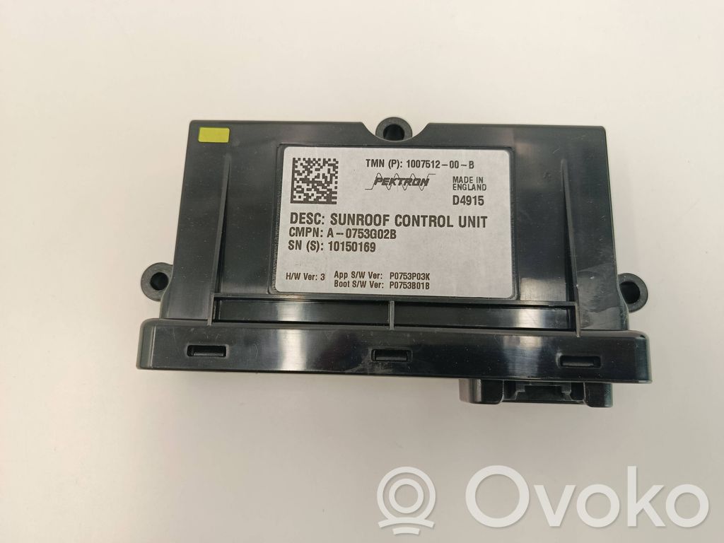 Tesla Model S Sunroof control unit/module 