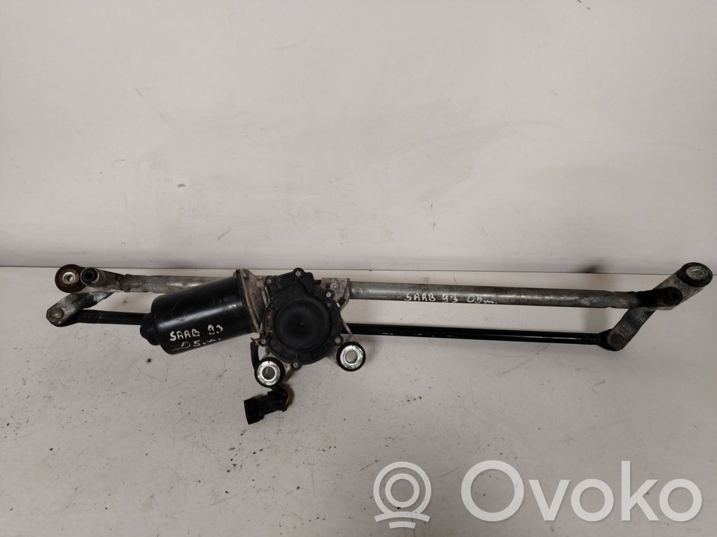 Saab 9-3 Ver2 Motor y varillaje del limpiaparabrisas delantero 