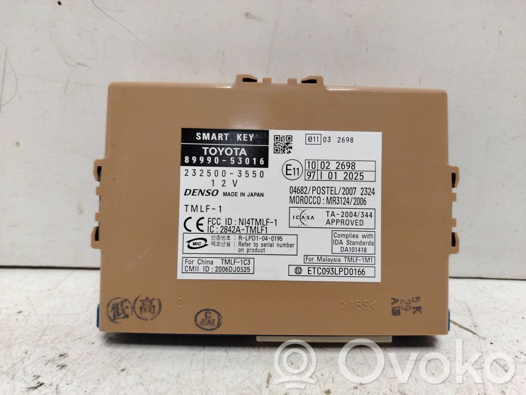 Lexus IS 220D-250-350 Moduł / Sterownik systemu uruchamiania bezkluczykowego 