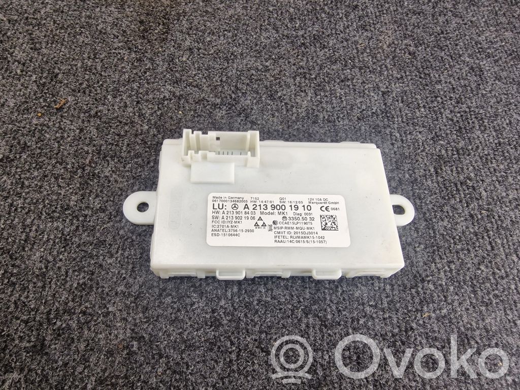 Moduł / Sterownik systemu uruchamiania bezkluczykowego   A2139001910,A2139018403,A2139021906