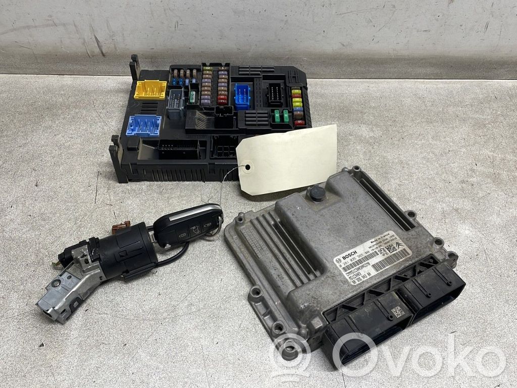 Citroen Berlingo Juego de cerradura y set ECU del motor 