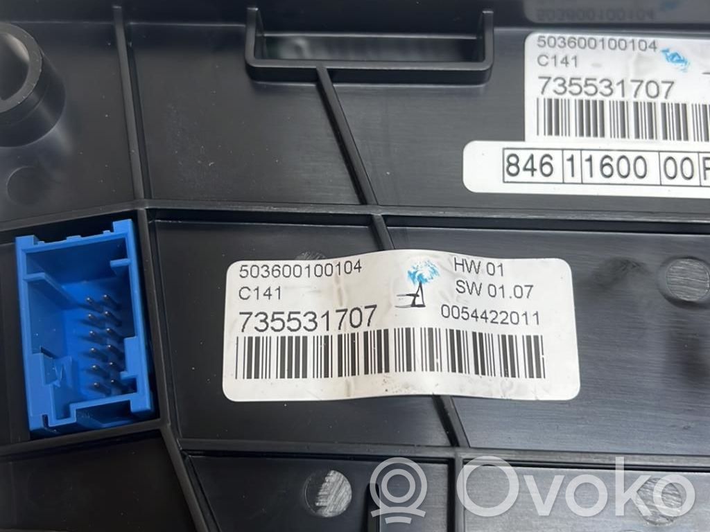 Lancia Ypsilon Climate control unit 
