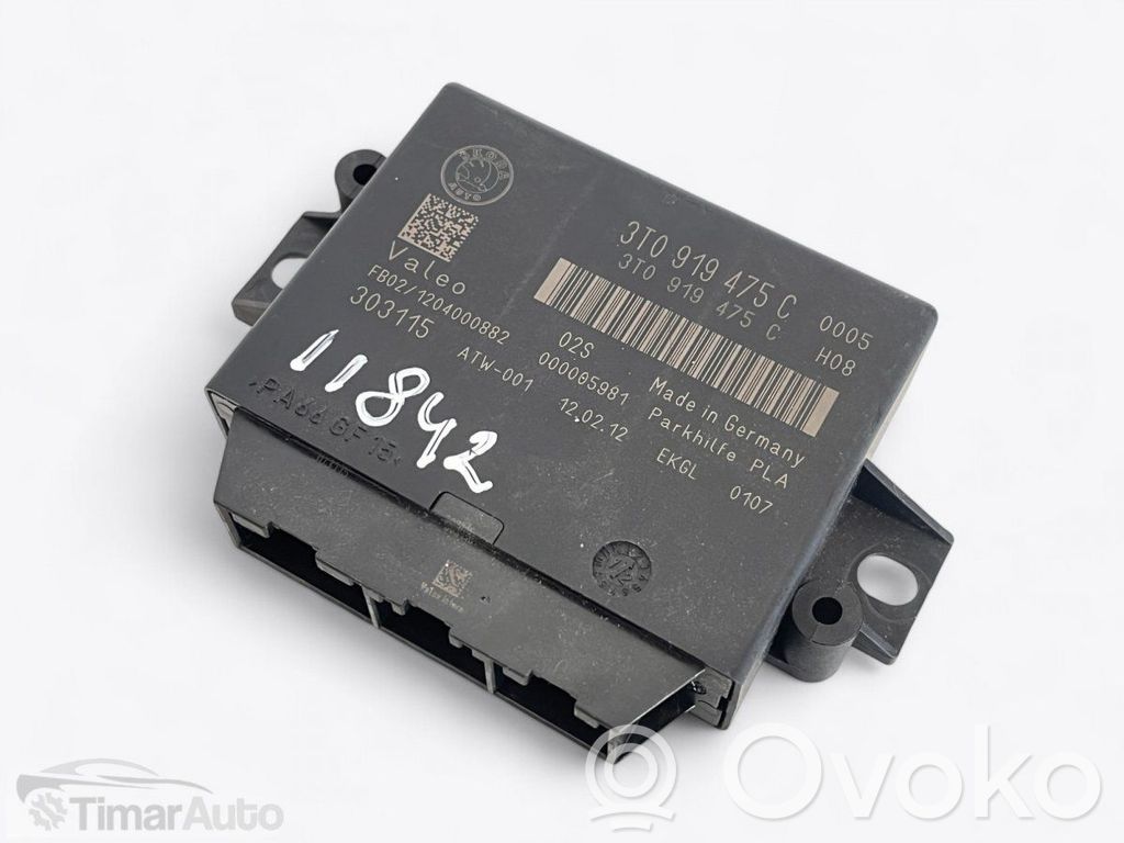 Skoda Superb B6 (3T) Unité de commande, module PDC aide au stationnement 