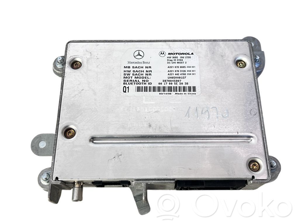 Mercedes-Benz S W221 Unidad de control/módulo del teléfono 