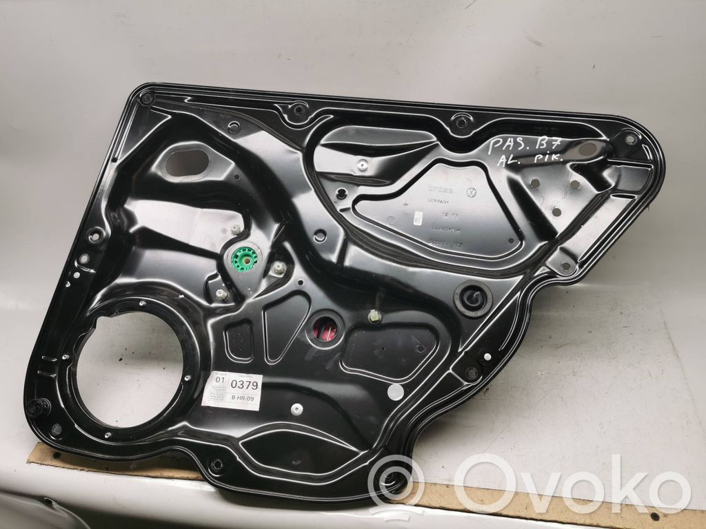 Volkswagen PASSAT B7 Rear window lifting mechanism without motor 