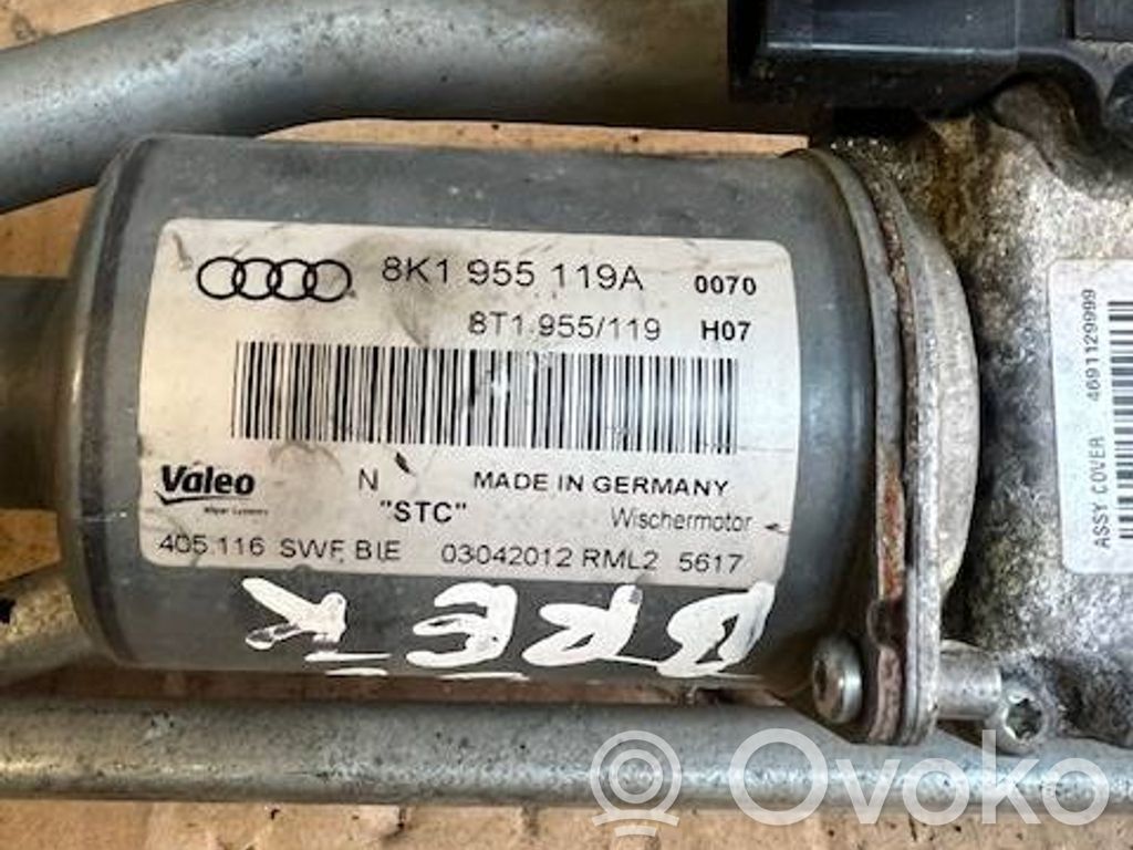 Audi A5 Sportback 8TA Mechanizm i silniczek wycieraczek szyby przedniej / czołowej 