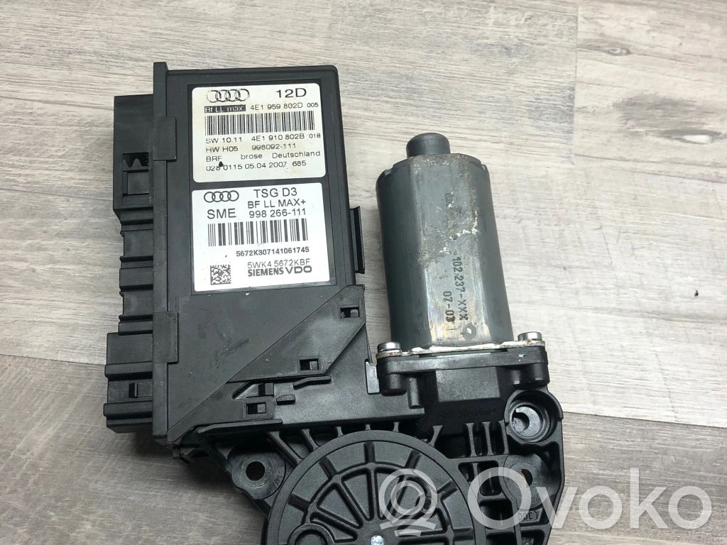 Audi A8 S8 D3 4E Motorino alzacristalli della portiera posteriore 