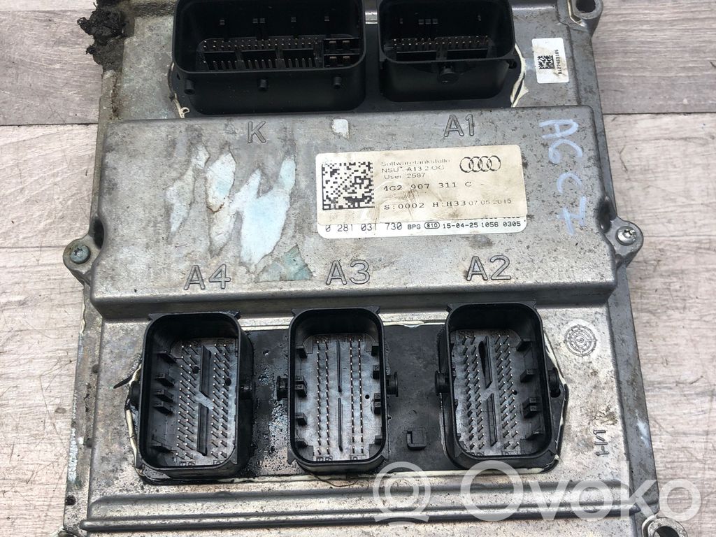 Engine control unit/module   4G2907311C,0281031730