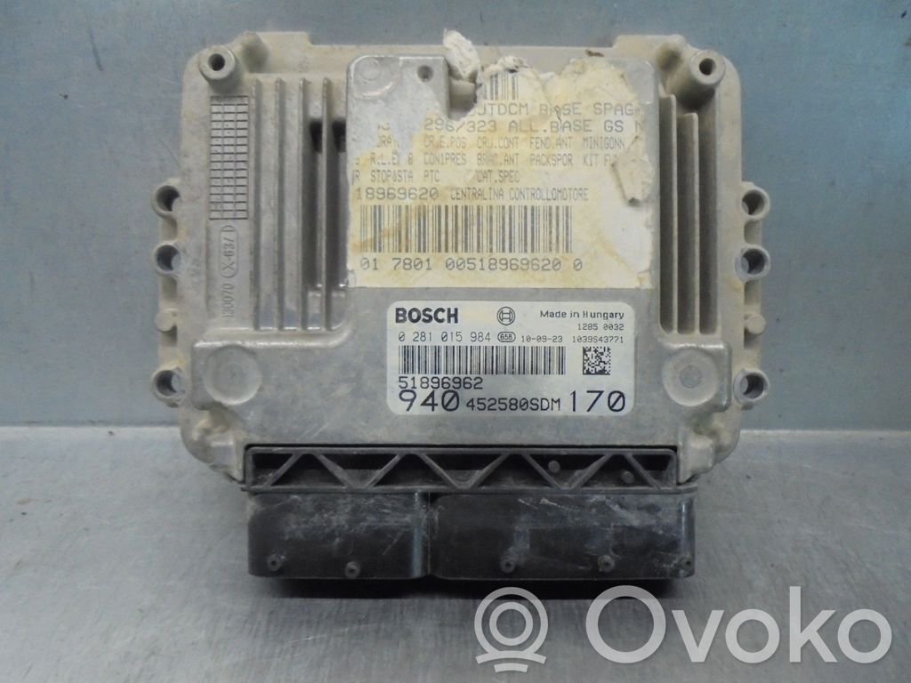 Alfa Romeo Giulietta Engine control unit/module 