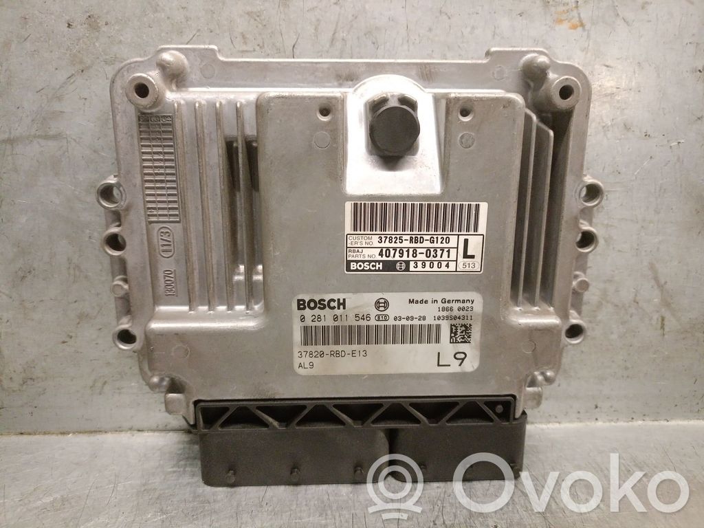 Engine control unit/module   37825RBDG120,0281011546BOSCH
