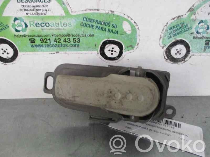 Nissan Micra Rear door interior handle 