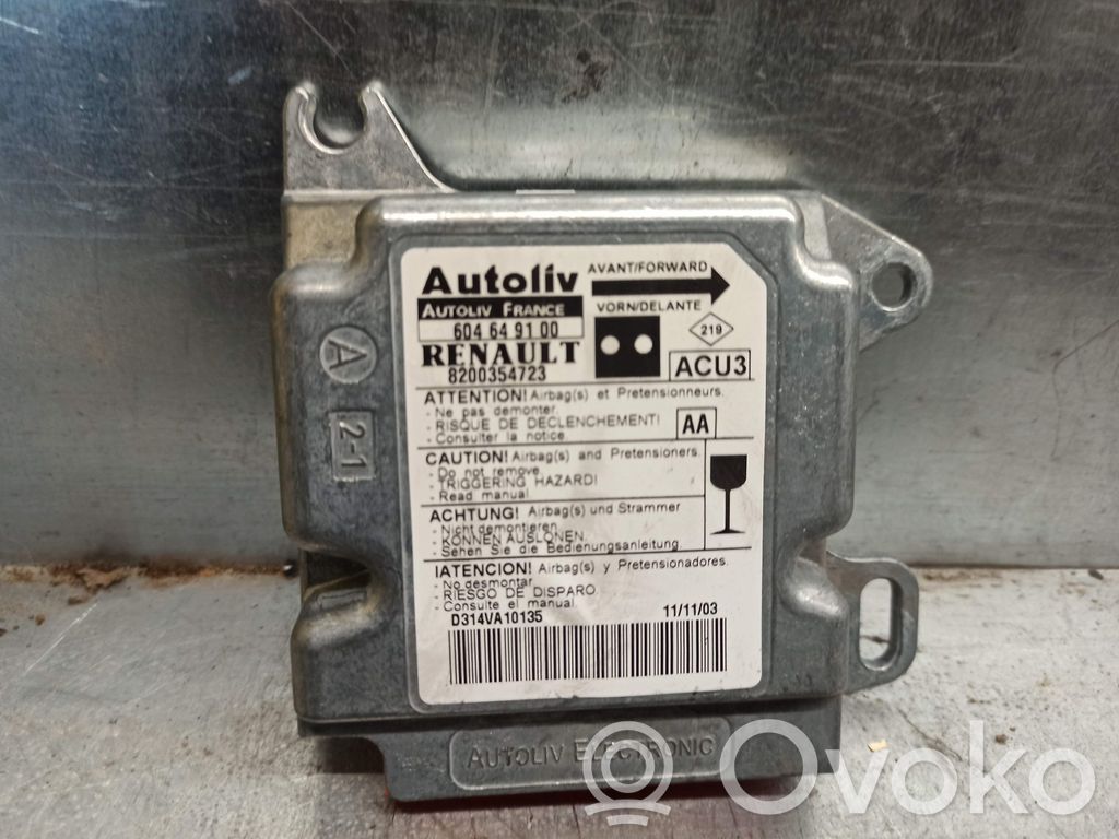Renault Kangoo I Module de contrôle airbag 