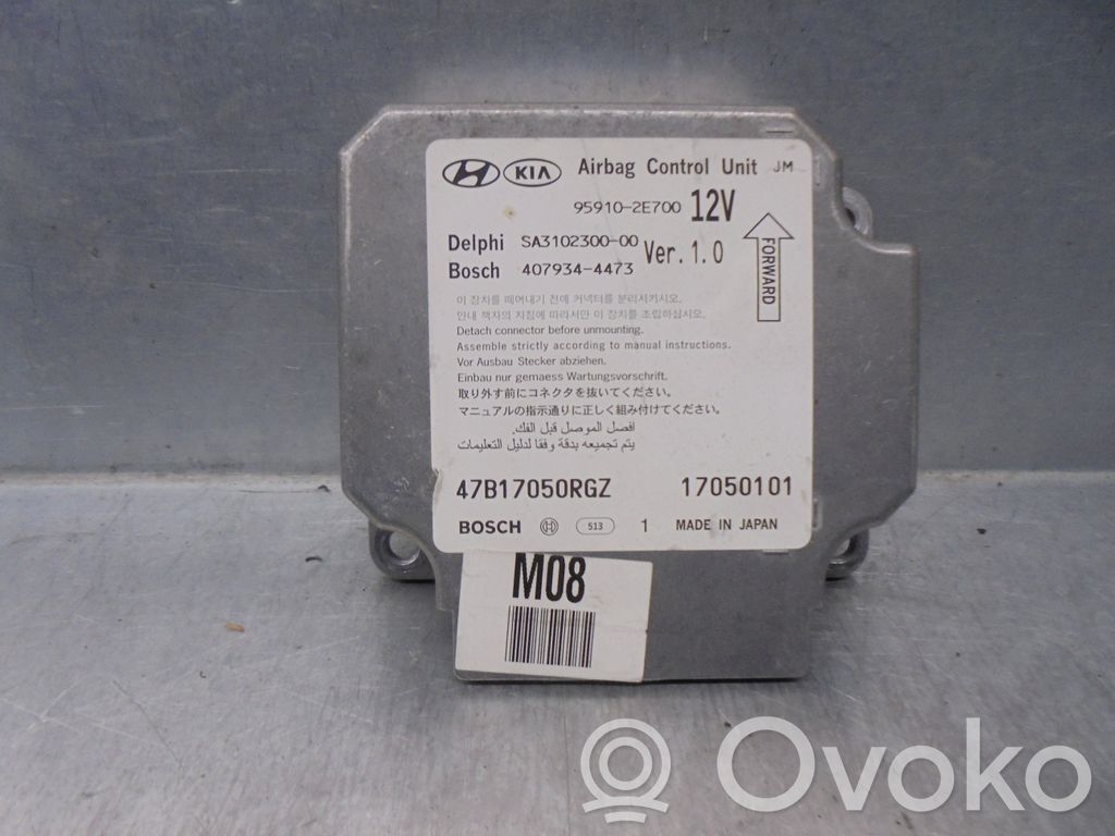 Hyundai Tucson JM Module de contrôle airbag 