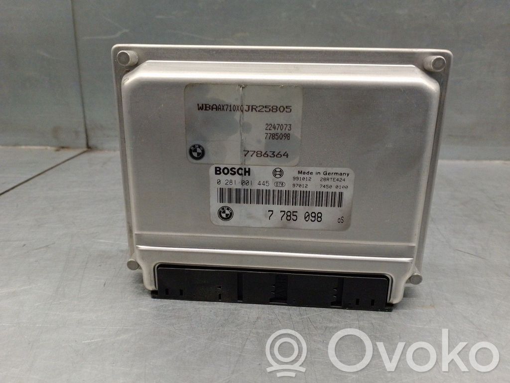 Engine control unit/module   7785098,0281001445,BOSCH