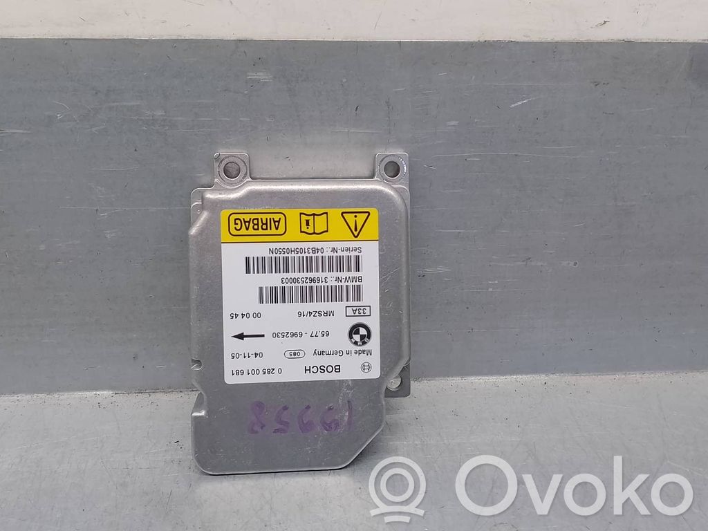 Centralina/modulo airbag   65776962530,0285001681,BOSCH