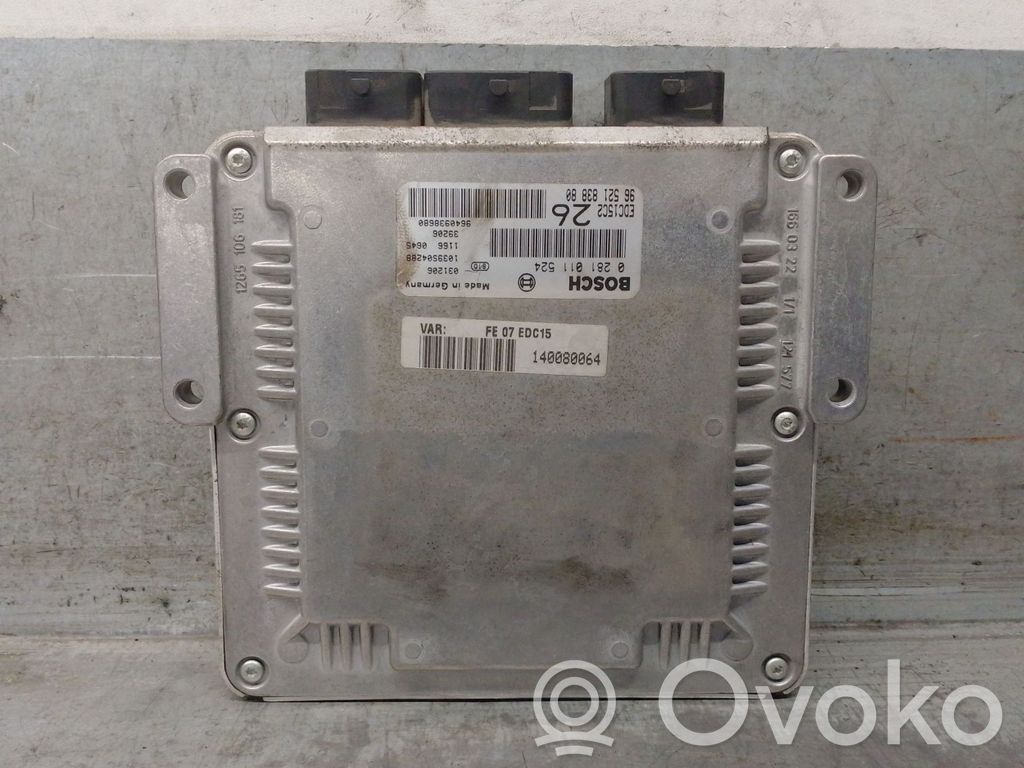 Sterownik / Moduł ECU   9652183880,0281011524BOSCH