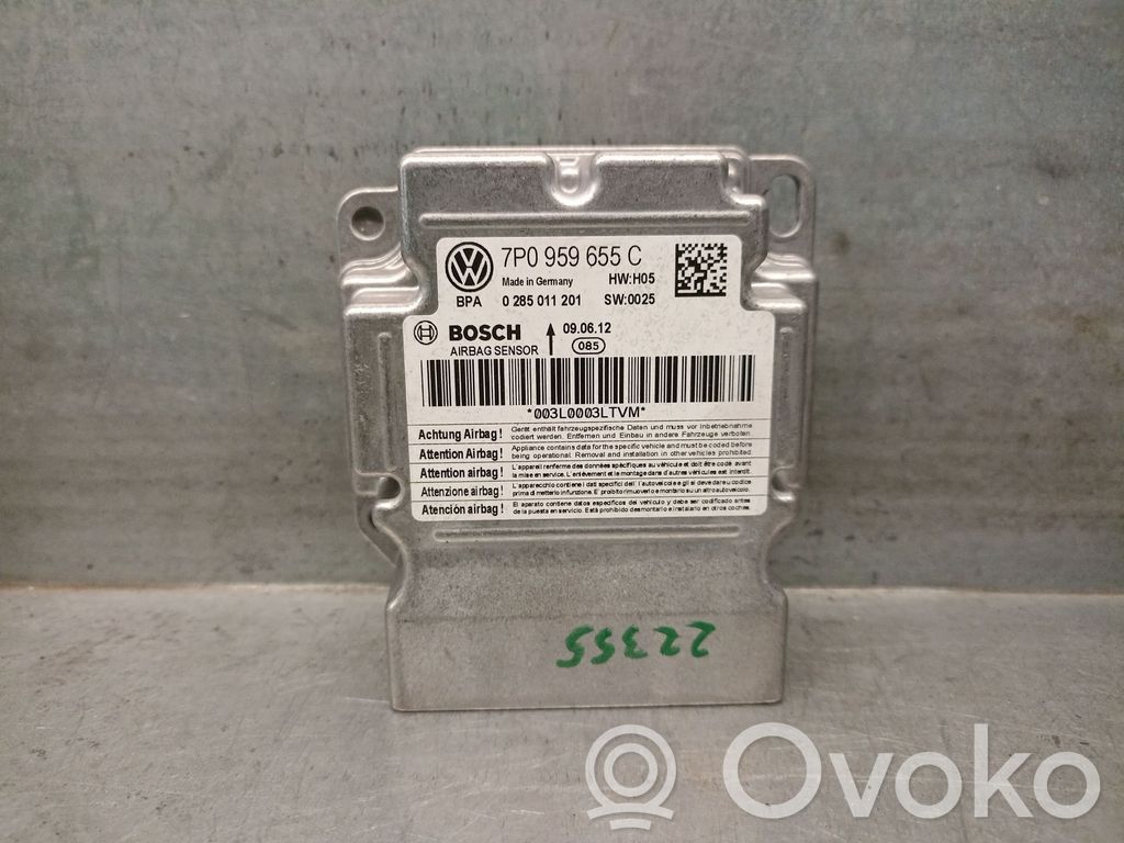 Sterownik / Moduł Airbag   7P0959655C,0285011201BOSCH