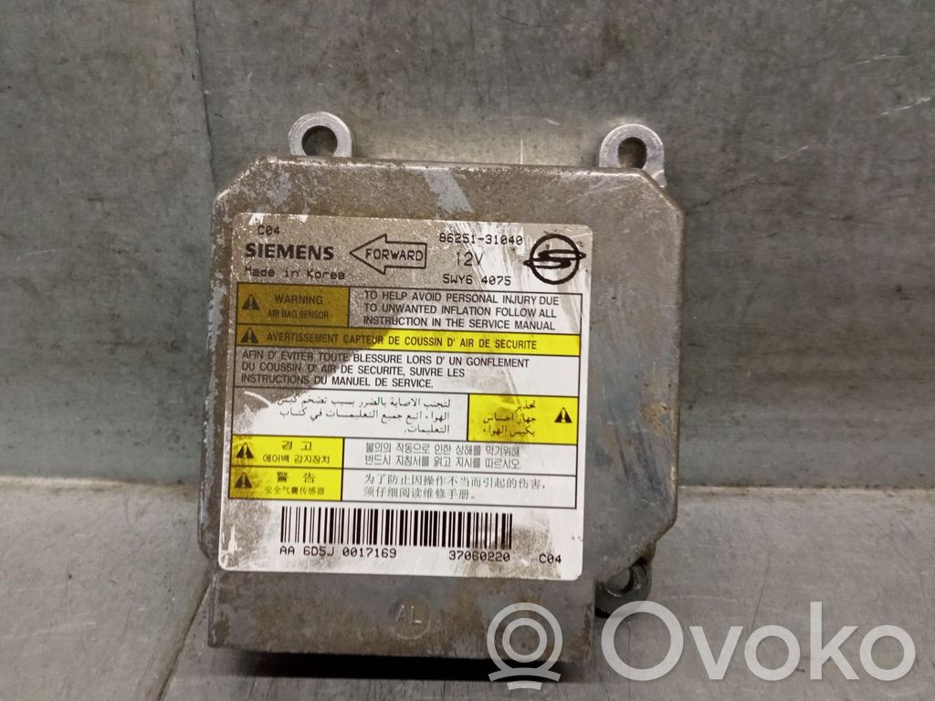 SsangYong Actyon Unidad de control/módulo del Airbag 