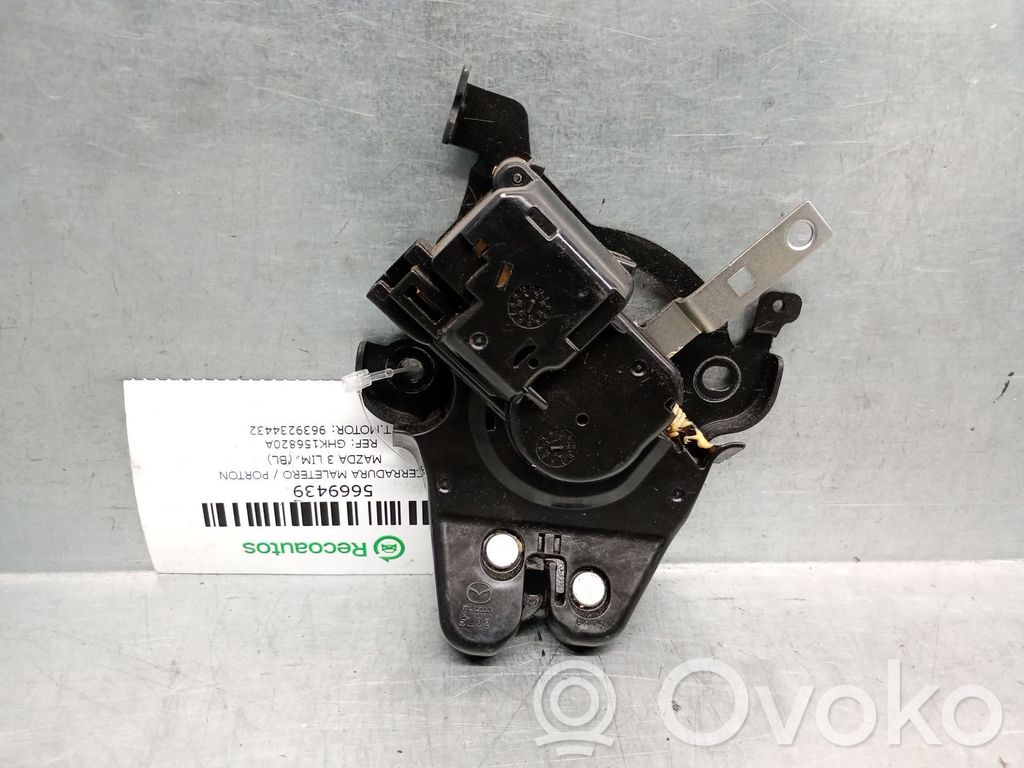 Mazda 3 III Tailgate lock latch 