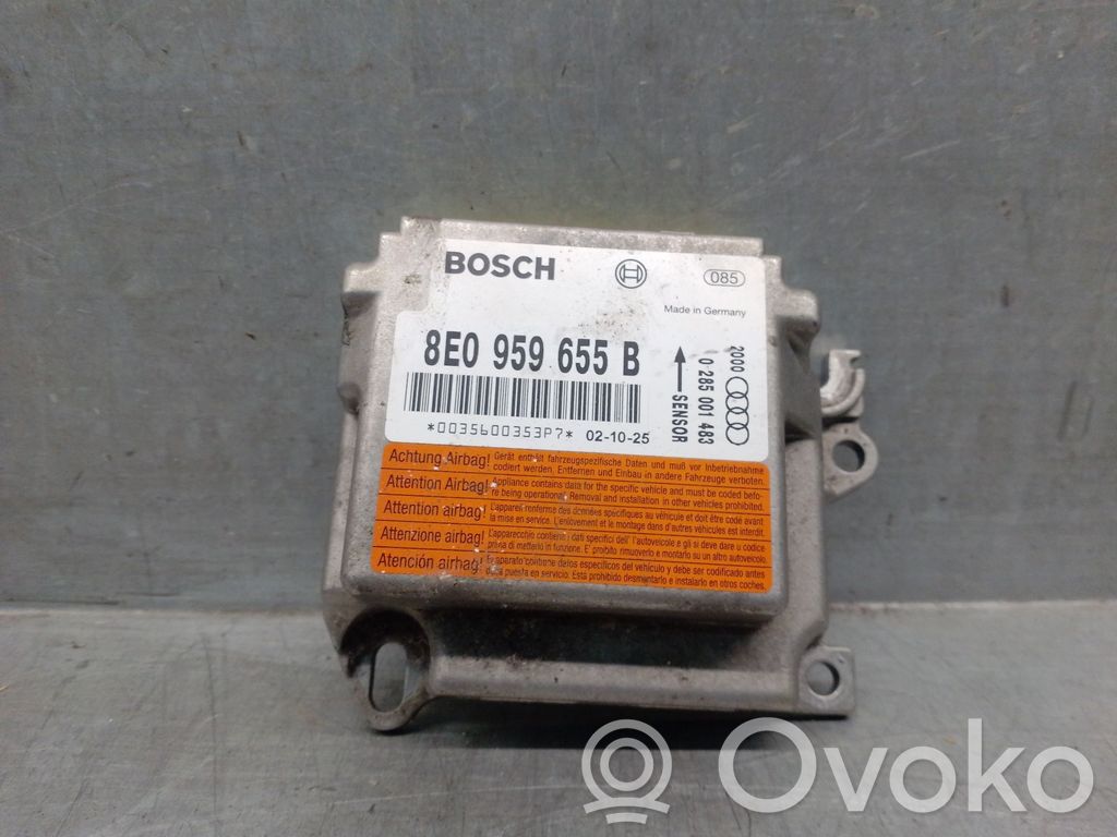 Unidad de control/módulo del Airbag   8E0959655B,0285001483BOSH