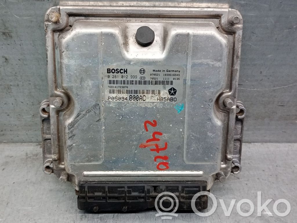 Engine control unit/module   P05094800AC,0281012999