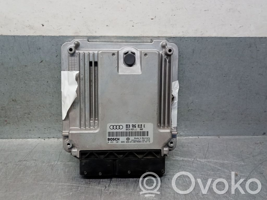 Engine control unit/module   8E0906018K,0261S01006