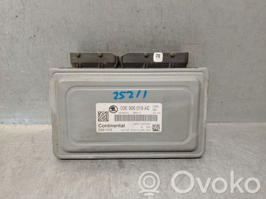 Engine control unit/module   03E906019AE,5WA11018
