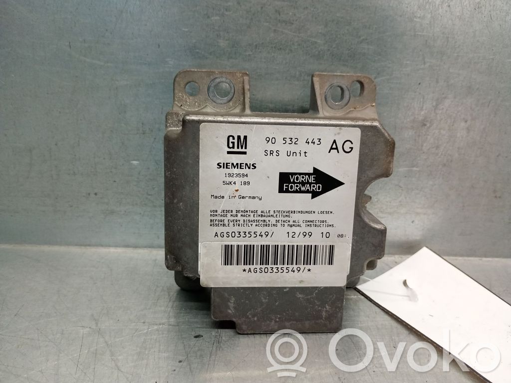 Centralina/modulo airbag   90532443,1923594SIEMENS
