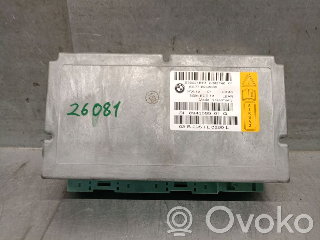 BMW 5 E60 E61 Module de contrôle airbag