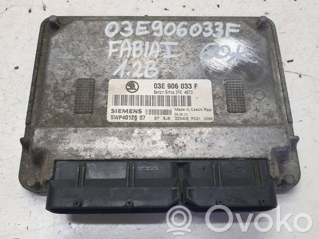 Engine control unit/module ECU   03E906033F,5WP4012607