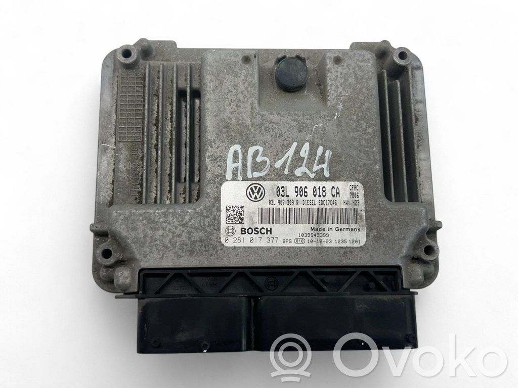 Volkswagen Caddy Unité de commande, module ECU de moteur 