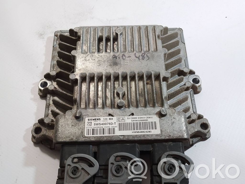 Unidad de control/módulo del motor   9652888680,5WS40075DT,9648624280,5WS40075DT