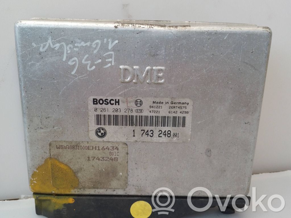 Engine control unit/module ECU   1743248,0261203278