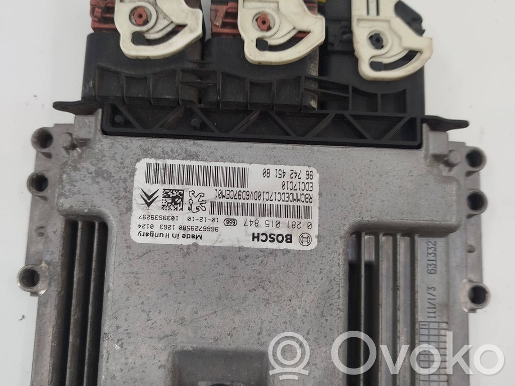 Engine control unit/module   0281015847,9666729580,9674245180