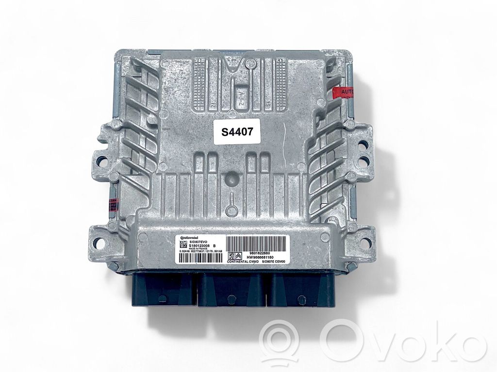 Engine control unit/module   S180123008B,9801622880,9666681180,S180123008A