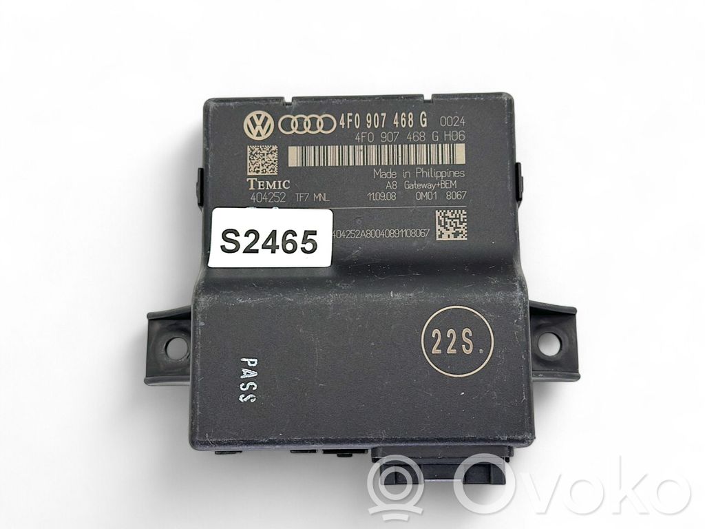 Audi A6 S6 C6 4F Gateway control module 